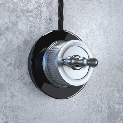 Выключатель Werkel на 4 положения двухклавишный Retro матовый хром WL19-01-05 4690389143427