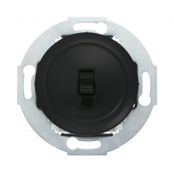 Переключатель LK Studio 1-рычажковый, на 2 направления (схема 6) 16 A, 250 B (черный) Vintage 880808-1