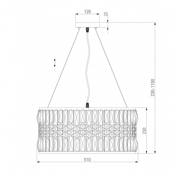 Подвесная люстра Eurosvet Lory 10125/5 золото/прозрачный хрусталь Strotskis Smart
