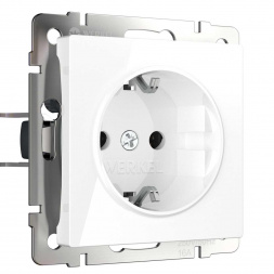 Розетка с заземлением Werkel белый W1171001 4690389155116