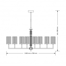 Подвесная люстра KUTEK MOOD Artu Ryfel ART-ZWL-8(ZM)R