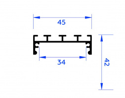 Профиль алюминиевый накладной/подвесной &quot;Profile System&quot; AMBRELLA LIGHT ILLUMINATION GP3070BK