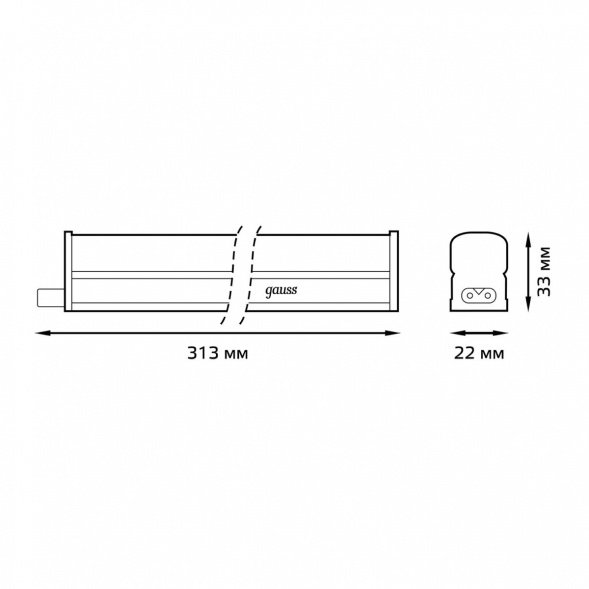 Настенный светодиодный светильник Gauss Led TL Elementary 130411204