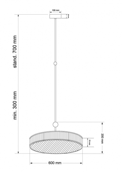 Подвесной светильник KUTEK LAVONE LAV-ZW-6(P)600-1/R