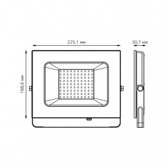 Прожектор светодиодный Gauss Elementary 70W 4000К 613100270