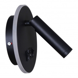 Настенный светодиодный светильник Reluce 86203-9.2-001KT LED12W+USB BK