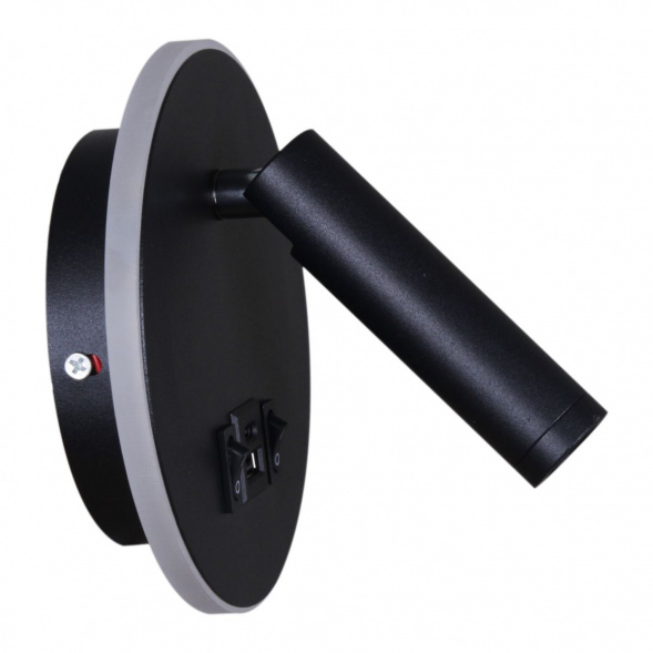 Настенный светодиодный светильник Reluce 86203-9.2-001KT LED12W+USB BK