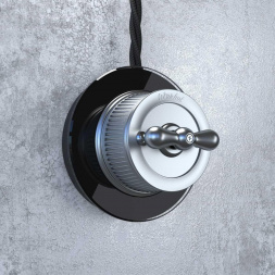 Переключатель Werkel одноклавишный Retro матовый хром WL19-01-03 4690389143397