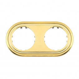 Рамка LK Studio 2-постовая круглая (золото) Vintage-Classic 889216-1