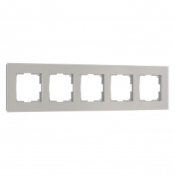 Рамка Werkel Senso на 5 постов дымчатый стекло soft-touch W0053117 4690389214301