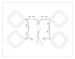 Потолочная светодиодная люстра Ambrella light Acrylica Original FA3819