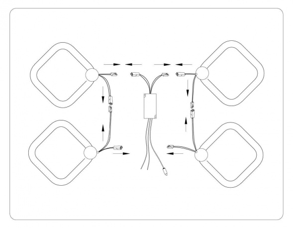 Потолочная светодиодная люстра Ambrella light Acrylica Original FA3819