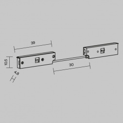 Коннектор питания гибкий Maytoni Technical Levity TRA184CPC-1B-7.5