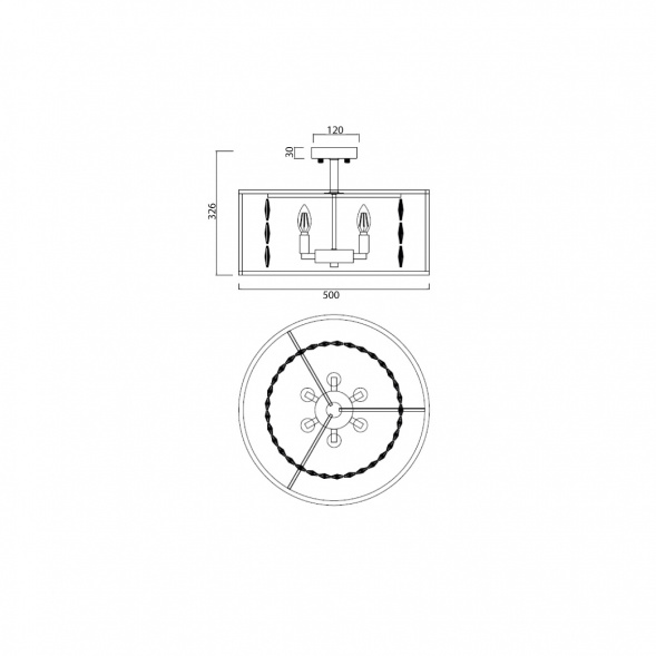 Потолочный светильник Vele Luce Debra VL3283P06
