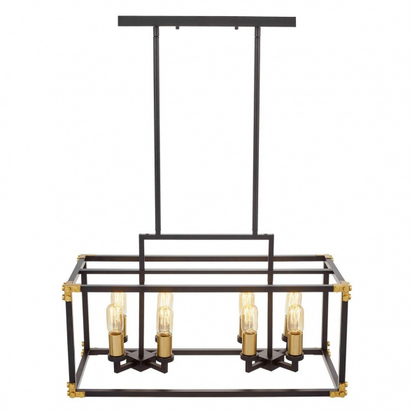 Подвесная люстра Lumina Deco Waldorf LDP 1140-8 BK+MD