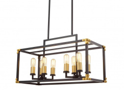 Подвесная люстра Lumina Deco Waldorf LDP 1140-8 BK+MD