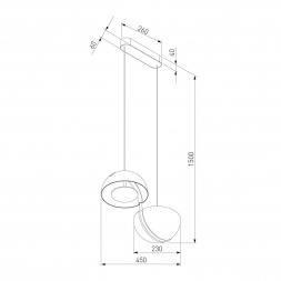 Подвесной светодиодный светильник Eurosvet Emisfero 50083/2 LED золото