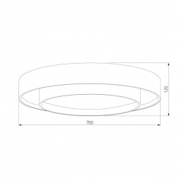 Потолочный светодиодный светильник Eurosvet Force 90331/2 серый