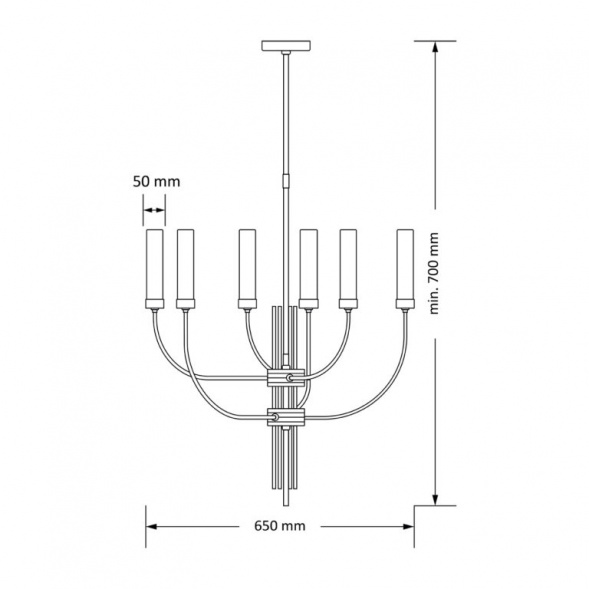 Подвесной светильник KUTEK MOOD MUS-ZW-6(P)