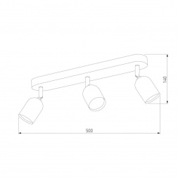 Спот TK Lighting 3305 Top Black Gold