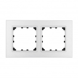 Рамка LK Studio 2-постовая из натурального анодированного алюминия LK60 864223-1