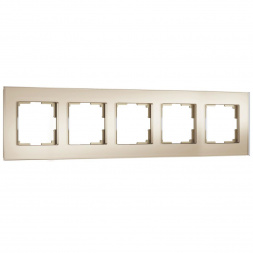 Рамка Werkel Senso на 5 постов шампань стекло soft-touch W0053111 4690389214295