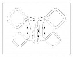 Потолочная светодиодная люстра Ambrella light Acrylica Original FA3822