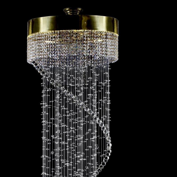 Каскадная люстра Artglass Spiral 600X2500 Chaos CE