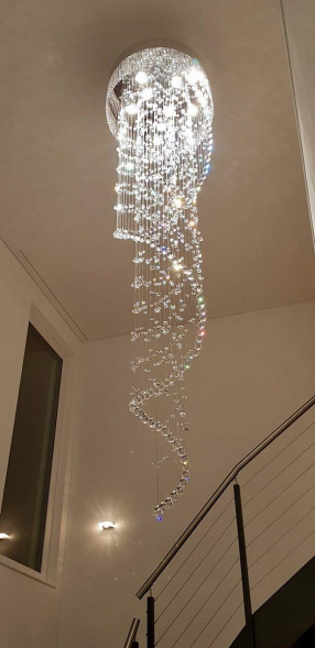 Каскадная люстра Artglass Spiral 600X2500 Chaos CE