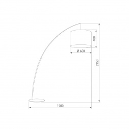Торшер TK Lighting 5487 Moby Gray