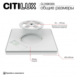 Потолочный светодиодный светильник Citilux Norma CL749K300