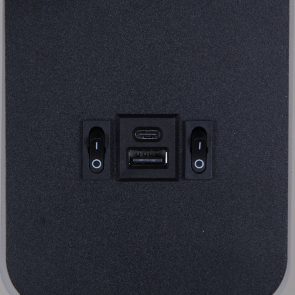 Настенный светодиодный светильник Reluce 86204-9.2-001KT LED12W+USB BK