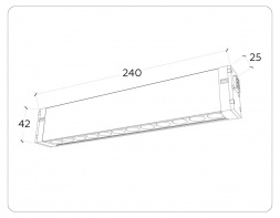 Трековый светодиодный светильник Ambrella Light Track System Magnetic 220V GL1301