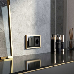 Рамка Werkel Baguette на 2 поста черный/латунь W0022852 4690389185786