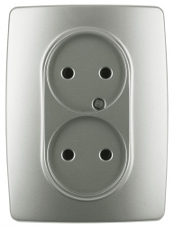 Розетка ЭРА 12 2x2P 16A 250V 12-2107-15 Б0031247