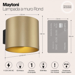 Бра Maytoni Rond C066WL-01MG