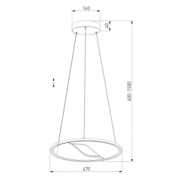 Подвесной светодиодный светильник Eurosvet Occhio 40026/1 LED серый