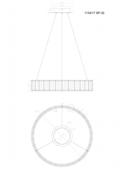 Подвесной светодиодный светильник Divinare Teresa 1134/17 SP-32