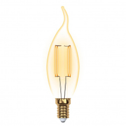 Лампа светодиодная филаментная Uniel E14 5W 2250K прозрачная LED-CW35-5W/GOLDEN/E14 GLV21GO UL-00002397