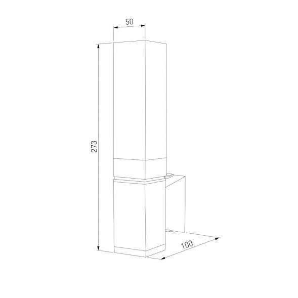 Уличный настенный светодиодный светильник Elektrostandard 1534 Techno Led черный a052856
