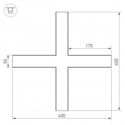 Коннектор X-образный Arlight SL-Line-5035 030118