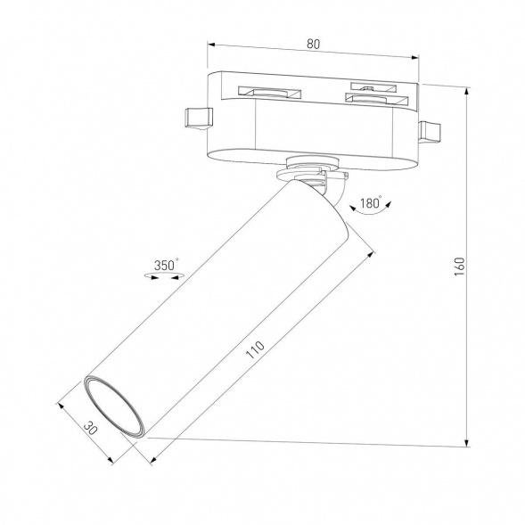 Трековый светодиодный светильник Elektrostandard Pika 85110/01 a065268