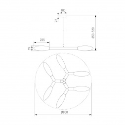 Потолочная люстра Eurosvet Covalent 30180/6 черный
