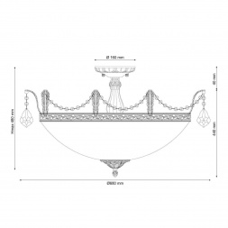 Потолочный светильник Lucia Tucci Barletta 182.10 D720 Antique
