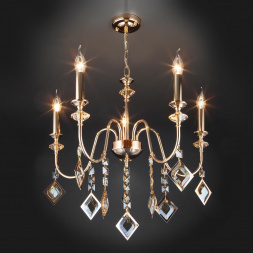 Подвесная люстра Eurosvet Telao 10120/5 золото/тонированный хрусталь Strotskis Smart