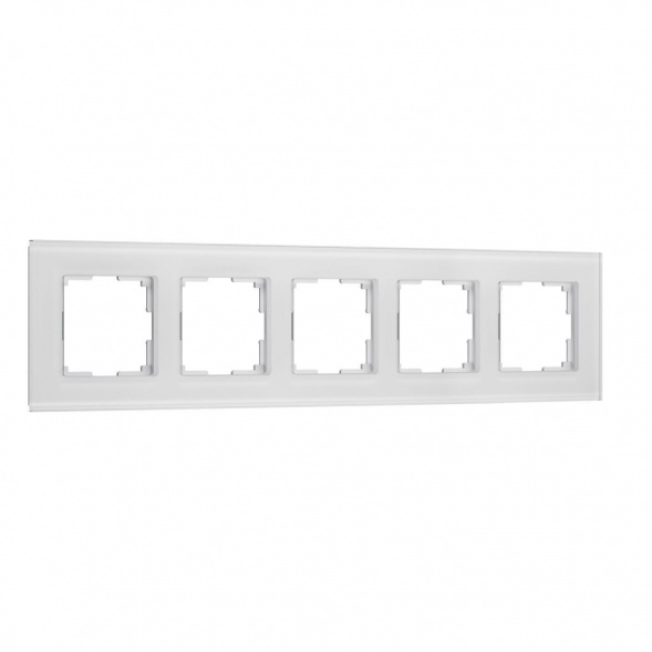 Рамка Werkel Senso на 5 постов белый стекло soft-touch W0053101 4690389214271