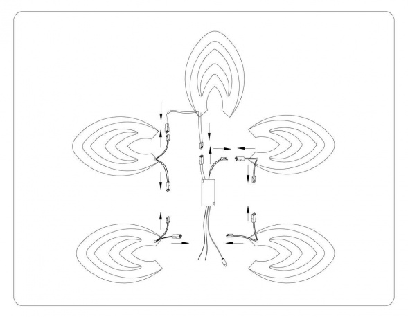 Потолочная светодиодная люстра Ambrella light Acrylica Original FA4546