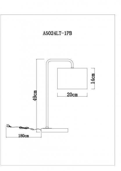 Настольная лампа Arte Lamp Rupert A5024LT-1PB