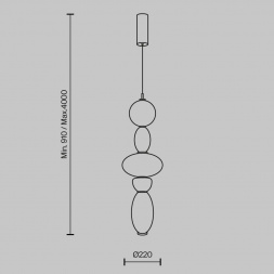 Подвесной светодиодный светильник Maytoni Adore MOD297PL-L24BS3K1