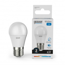 Лампа светодиодная Gauss E27 12W 6500K матовая 53232